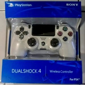 White PS4 controller